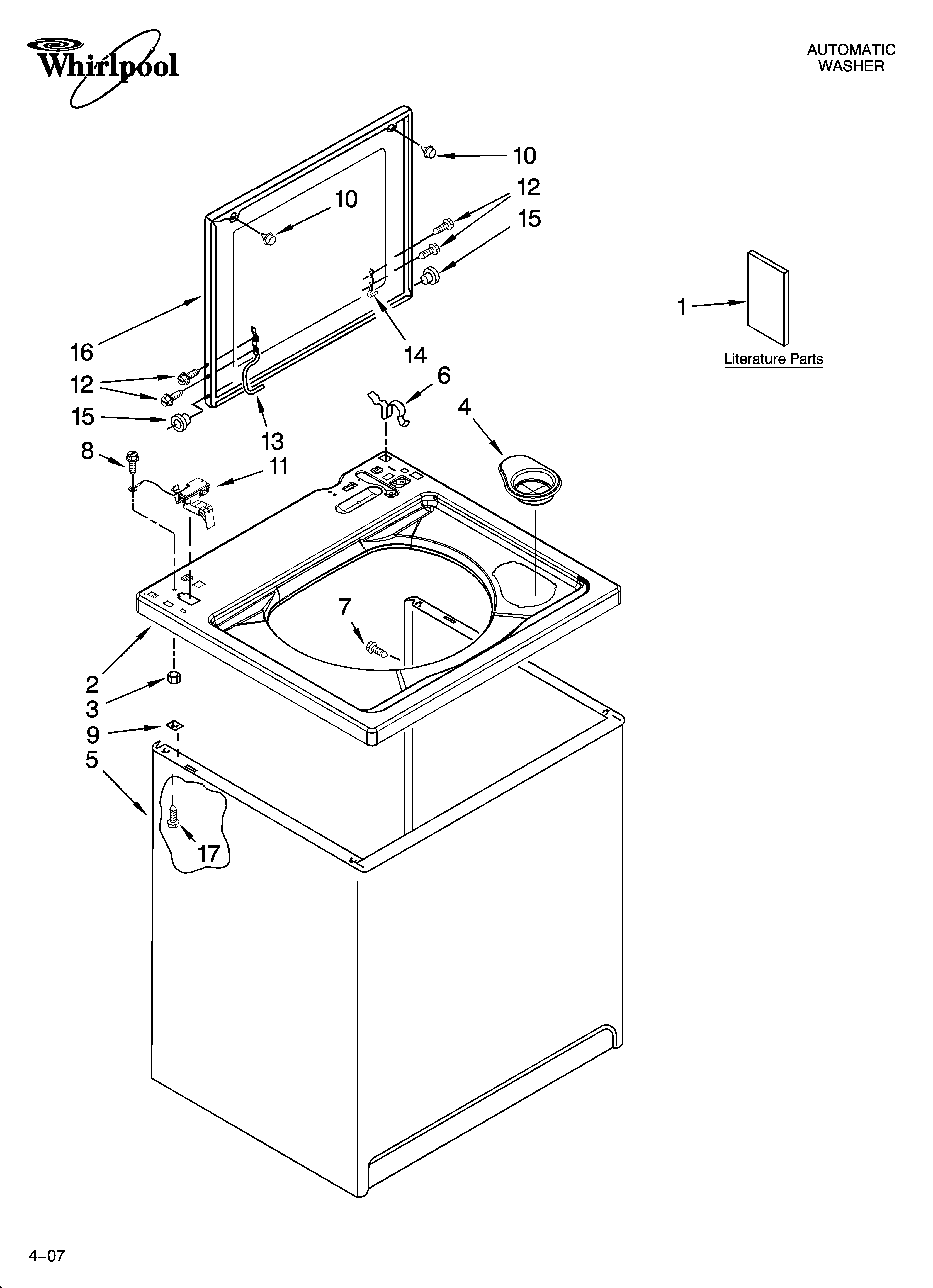 TOP AND CABINET PARTS