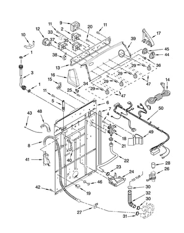 Controls and rear panel parts