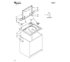 Whirlpool 7MWS89700SM0 top and cabinet parts diagram