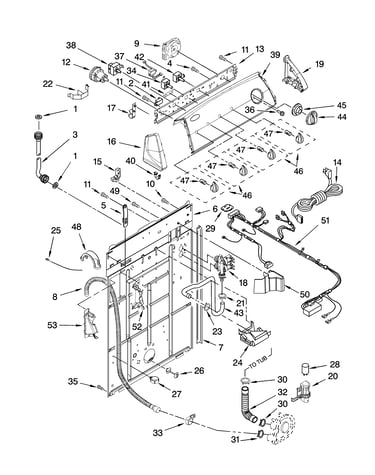 Controls and rear panel parts