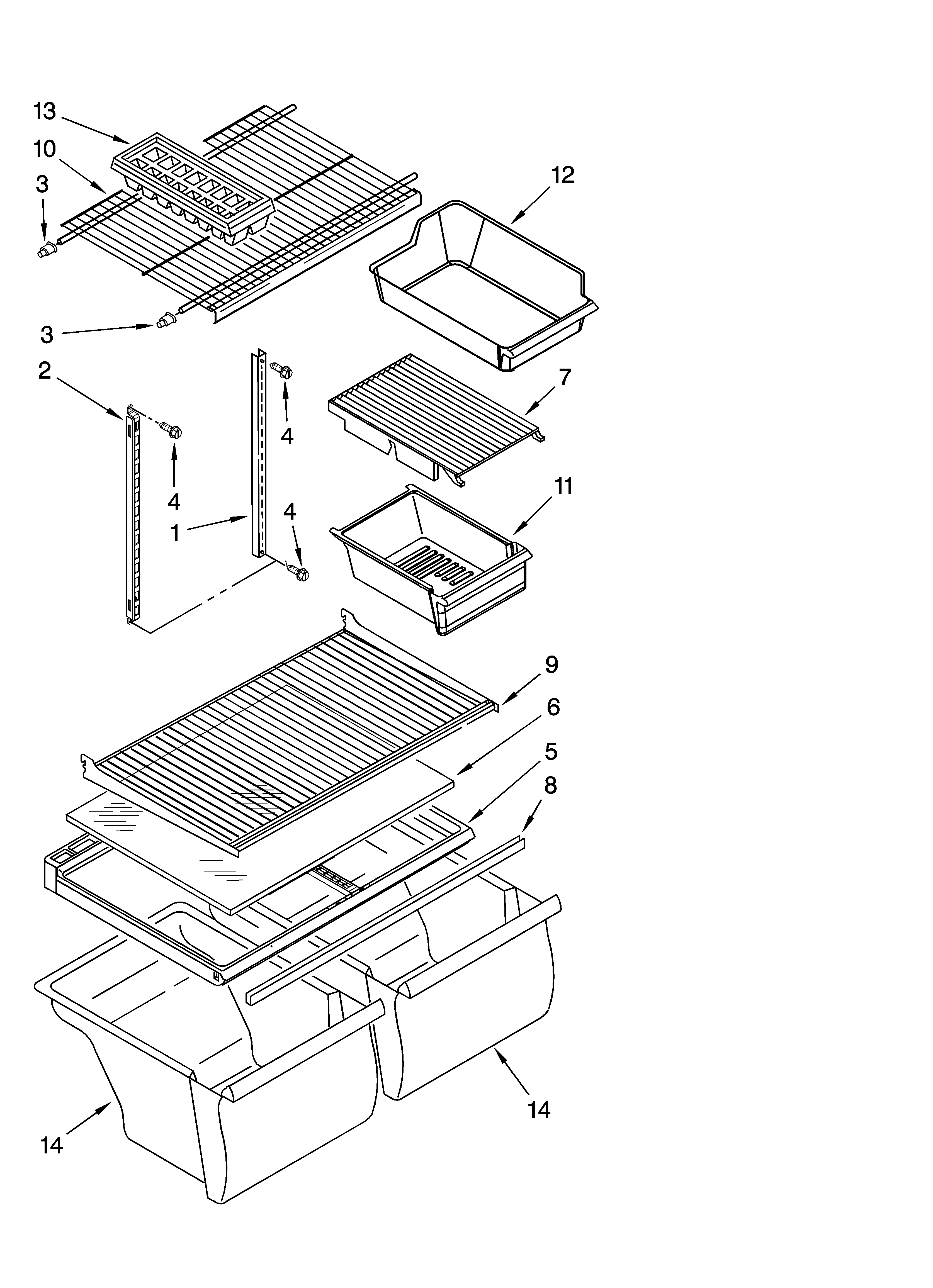 Shelf parts, optional parts