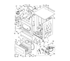 Whirlpool CSP2761KQ3 upper cabinet and front panel parts diagram