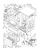 Upper cabinet and front panel parts