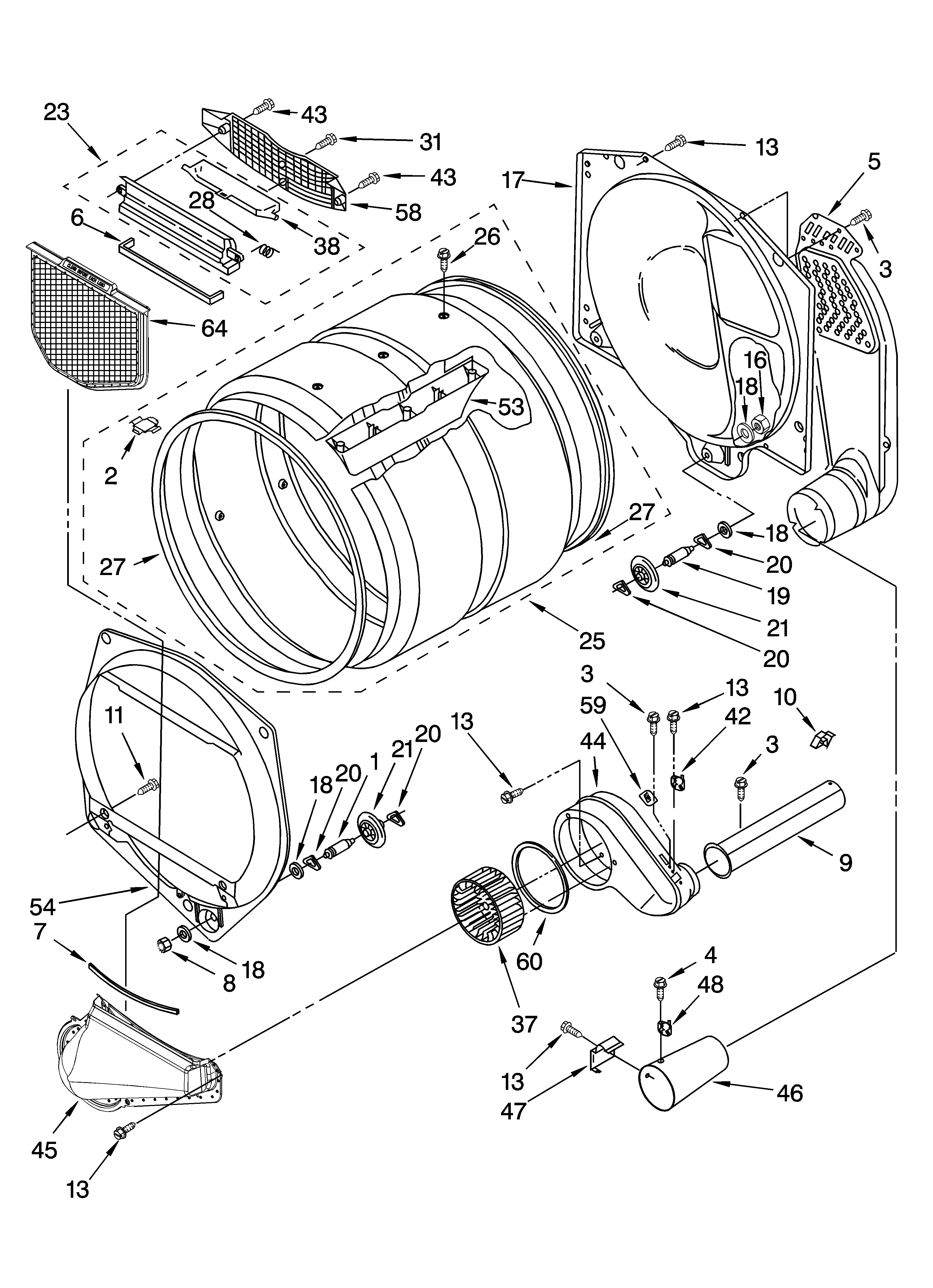 Upper and lower bulkhead parts