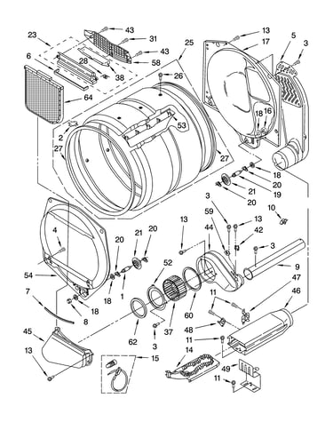 Upper and lower bulkhead parts, optional parts (not in