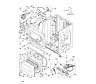 Whirlpool CSP2771KQ2 lower cabinet and front panel parts diagram