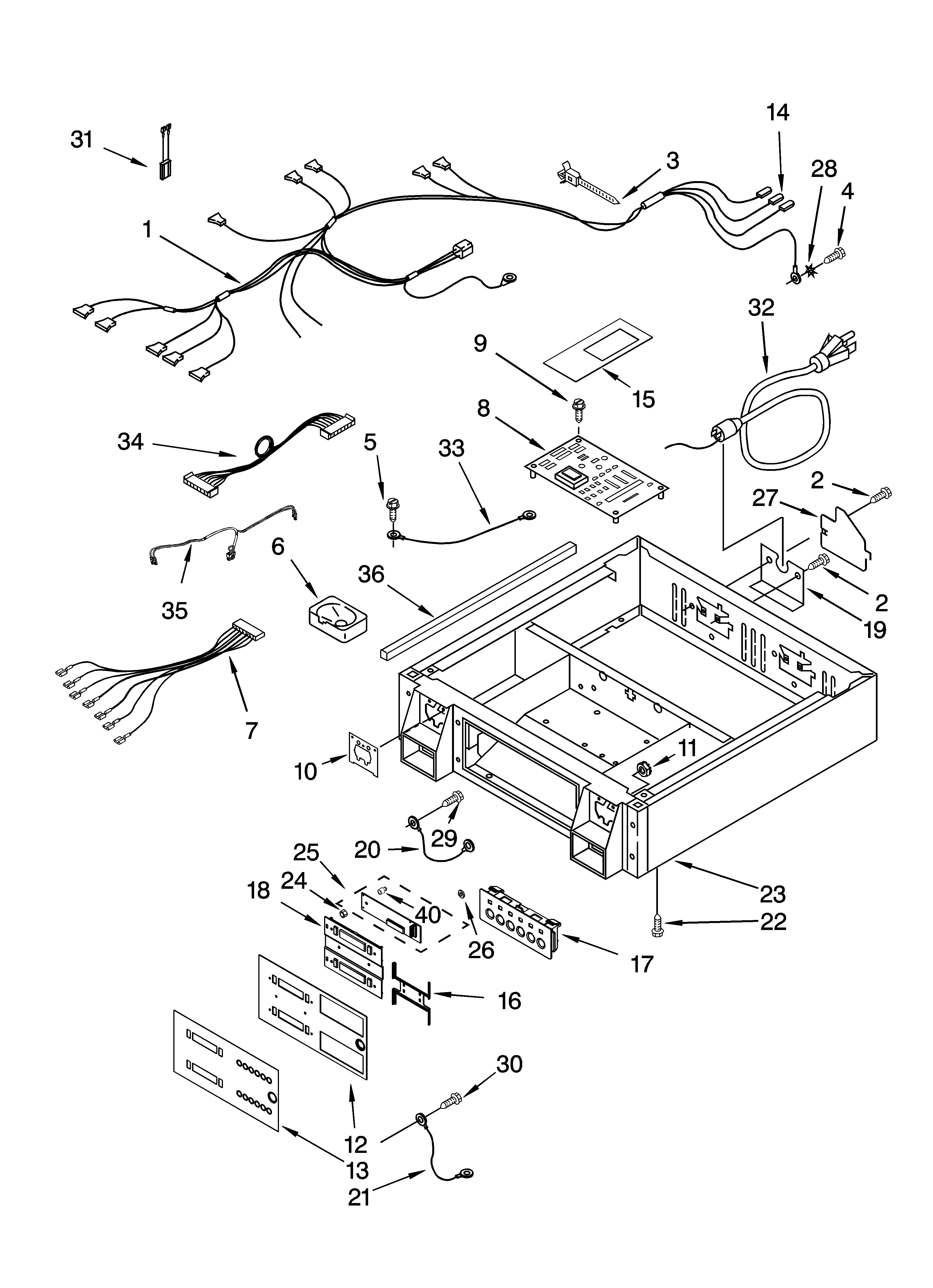 Control panel and separator parts
