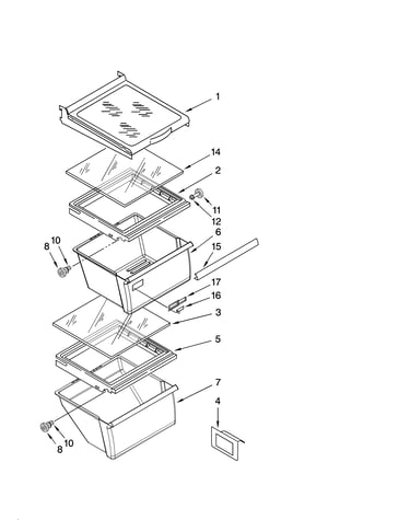 Refrigerator shelf parts