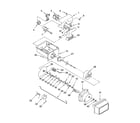 Whirlpool ED2FVGXSS00 motor and ice container parts diagram
