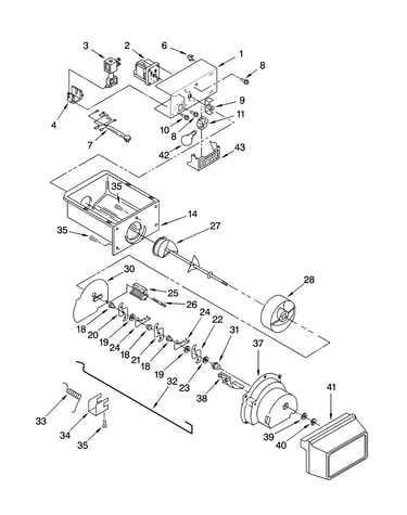 Motor and ice container parts