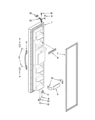 Freezer door parts