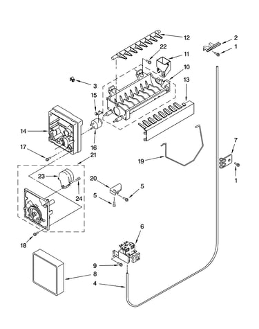 Icemaker parts, optional parts (not included)