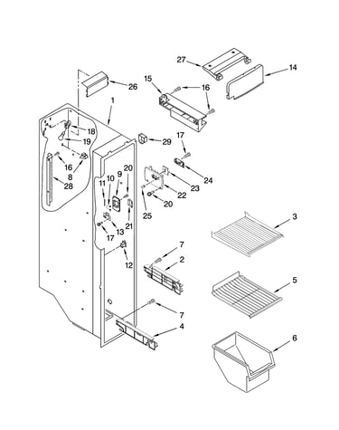 Freezer liner parts