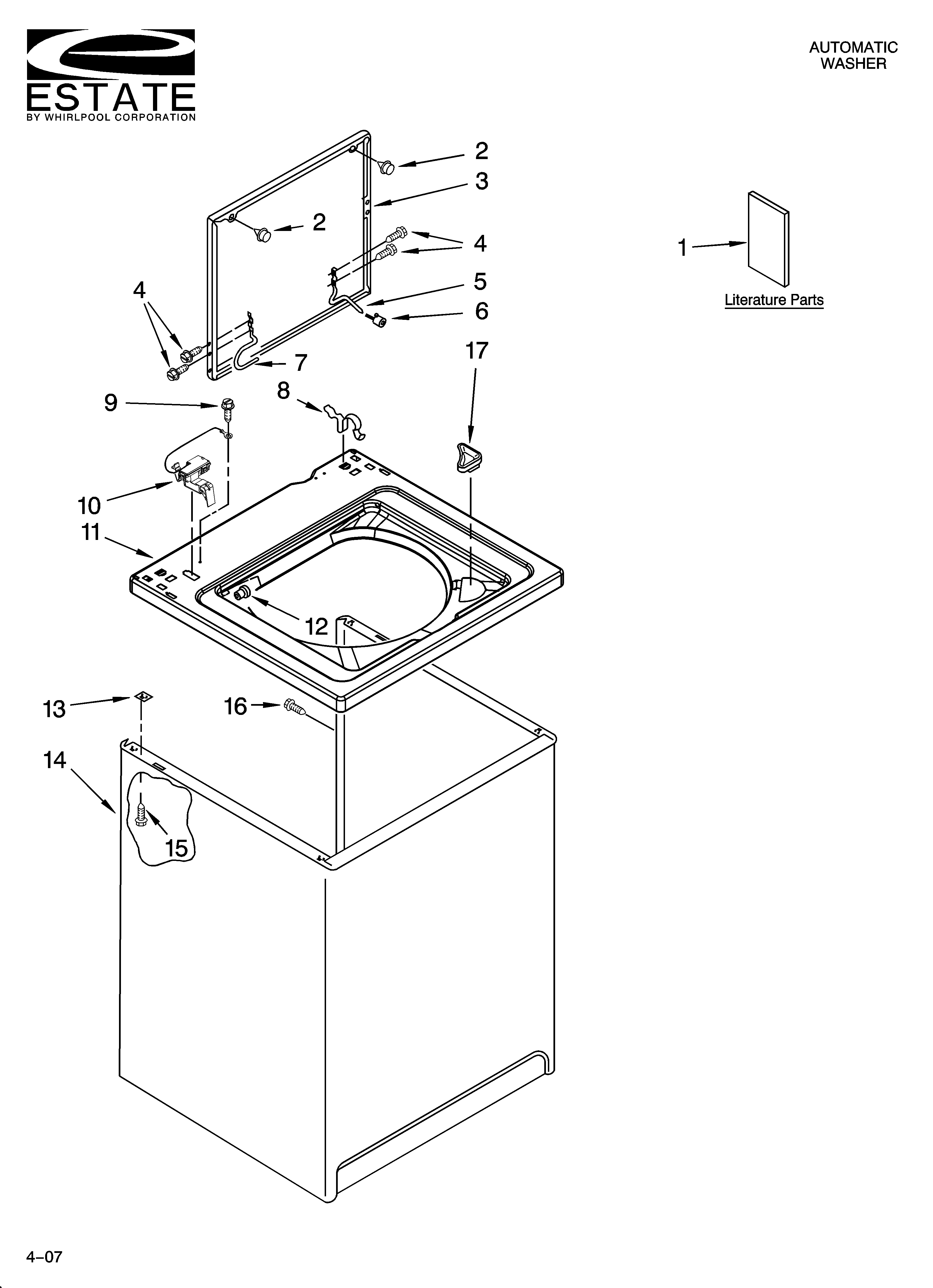 TOP AND CABINET PARTS