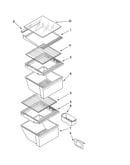Refrigerator shelf parts