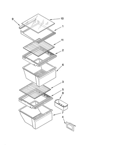 Refrigerator shelf parts