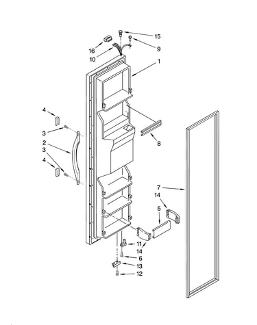 Freezer door parts