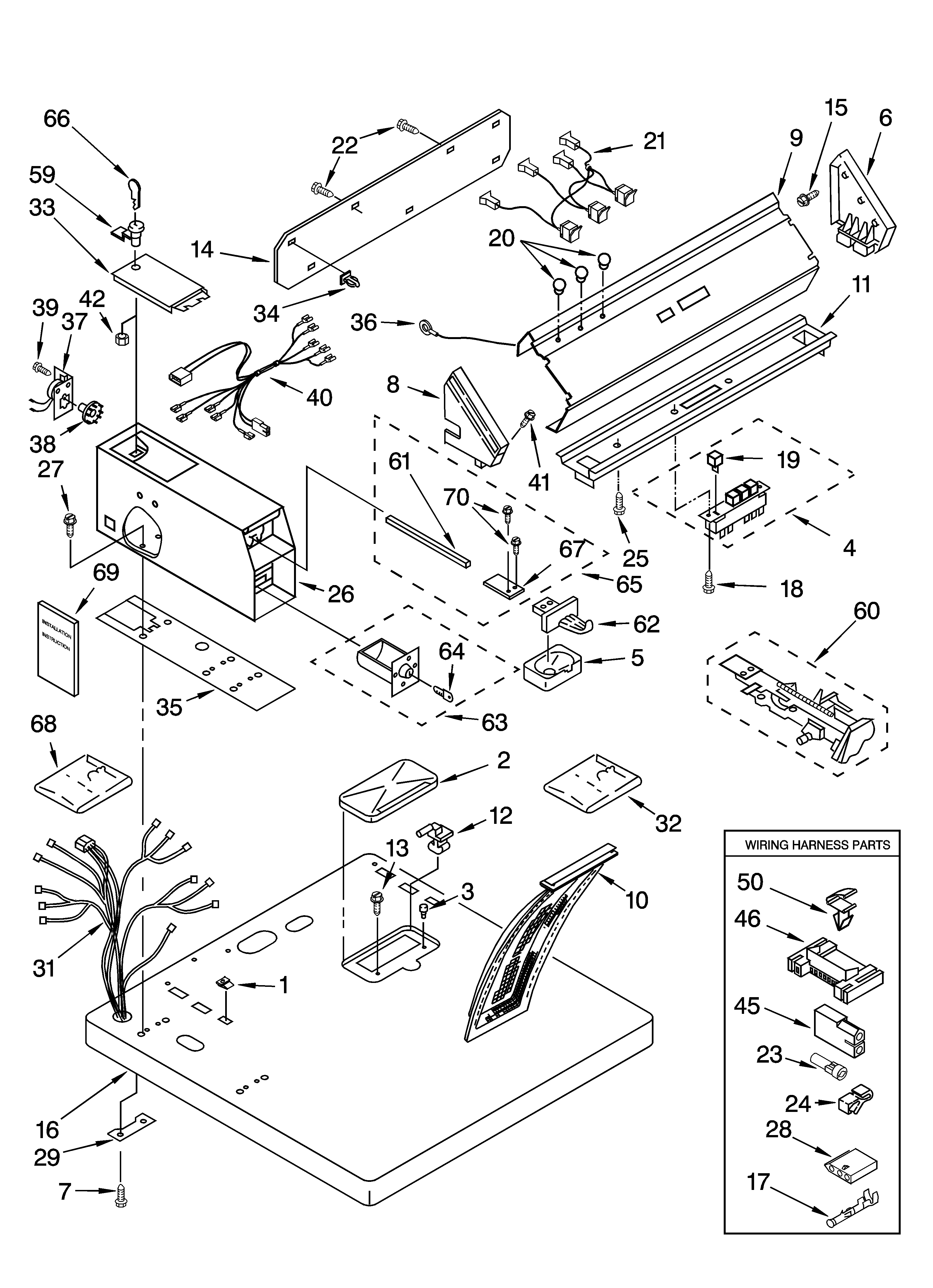 Top and console parts