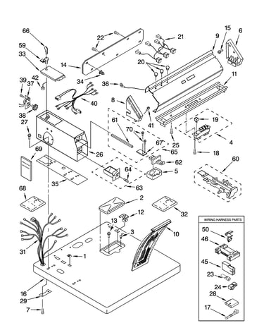 Top and console parts