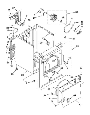 Cabinet parts, optional parts (not included)