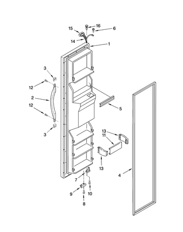 Freezer door parts