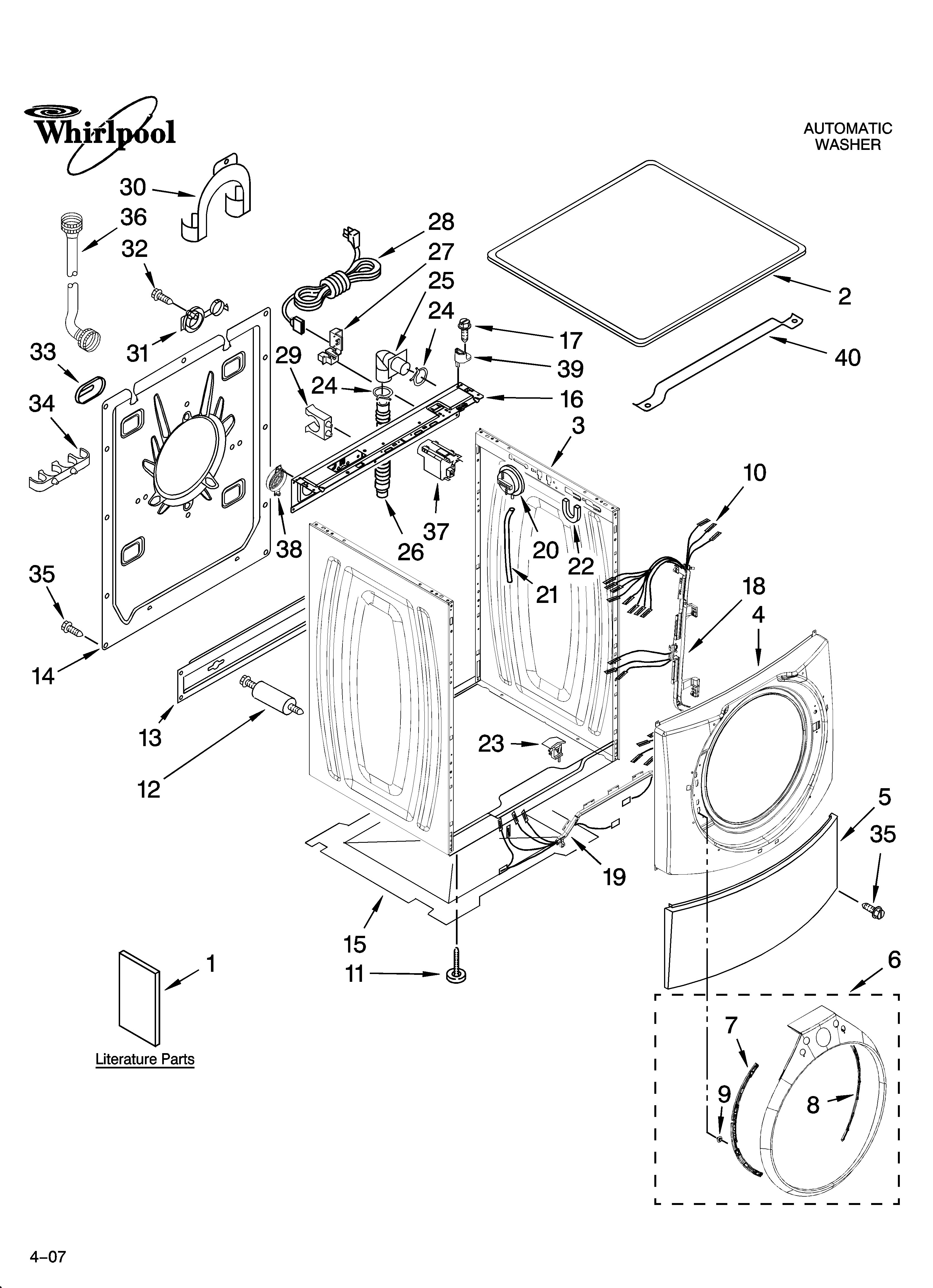 TOP AND CABINET PARTS