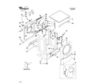 Whirlpool WFW9400SW00 top and cabinet parts diagram