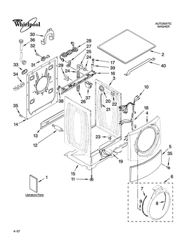 Top and cabinet parts