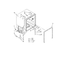 Whirlpool 7DU1100XTSS0 tub and frame parts diagram