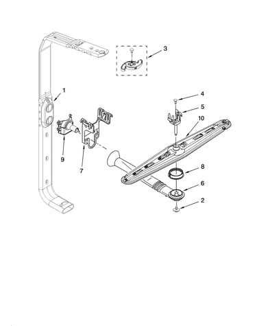 Upper wash and rinse parts