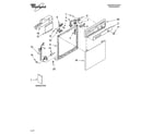 Whirlpool 7DU850SWSQ0 frame and console parts diagram
