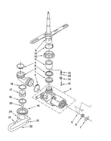 Pump and spray arm parts