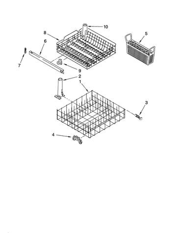 Dishrack parts, optional parts (not included)