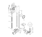 Whirlpool 7GU3200XTSS0 fill, drain and overfill parts diagram