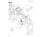 Whirlpool WFW9400SWA10 top and cabinet parts diagram