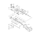 Whirlpool ED2FHEXST03 motor and ice container parts diagram