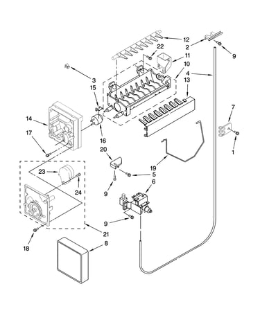 Icemaker parts, optional parts (not included)