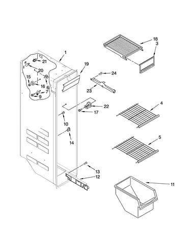 Freezer liner parts
