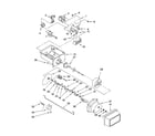 Whirlpool ED5FVGXSS01 motor and ice container parts diagram
