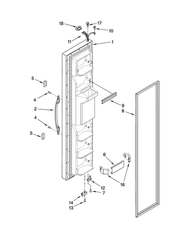 Freezer door parts