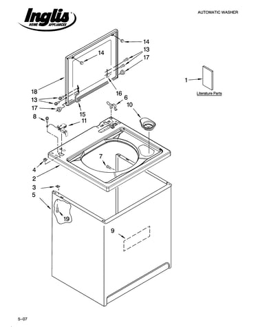Top and cabinet parts
