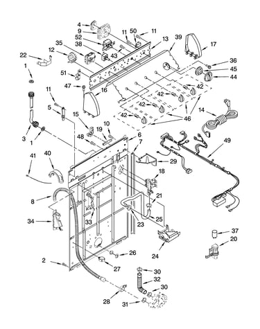 Controls and rear panel parts