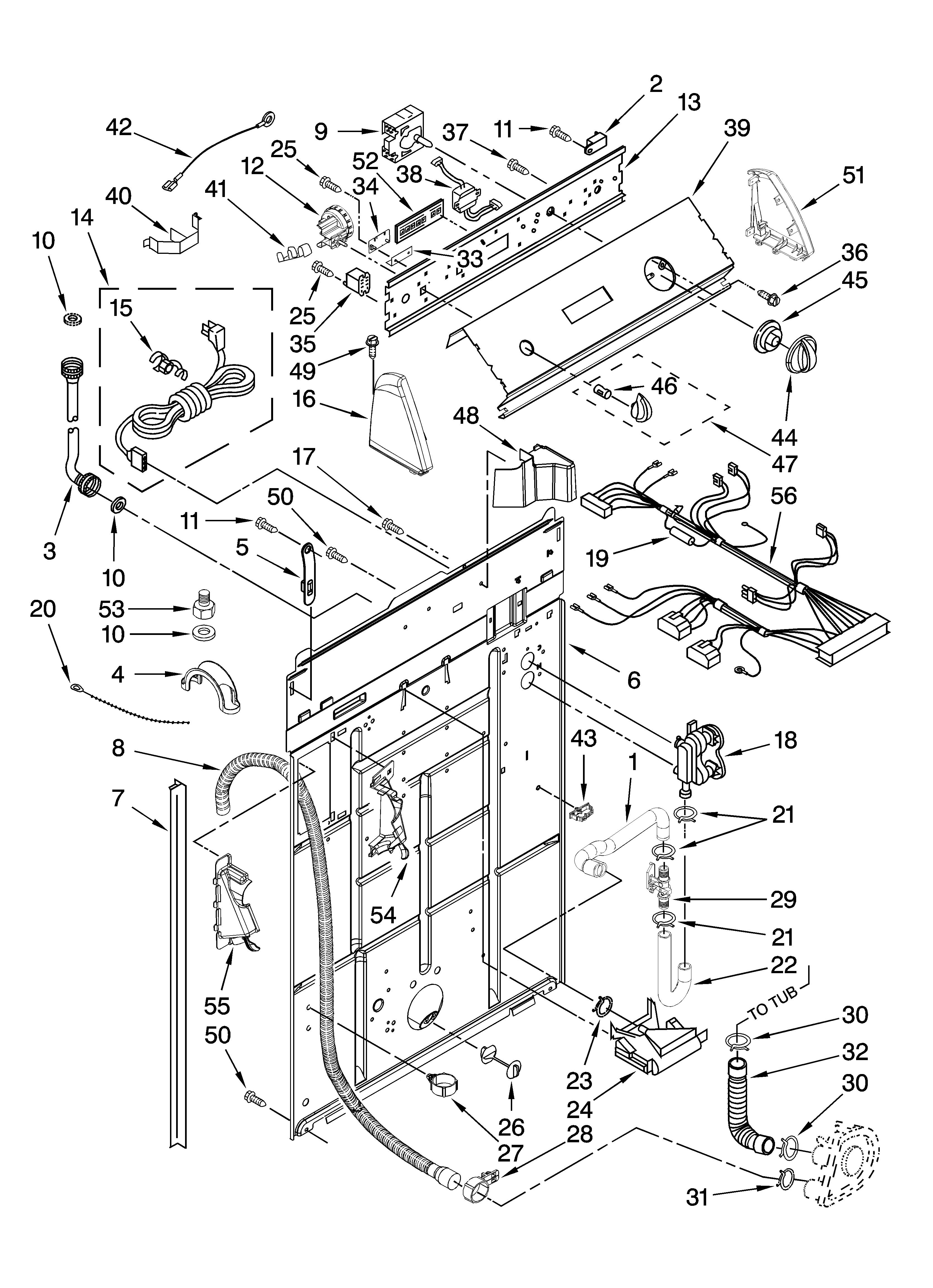 Controls and rear panel parts