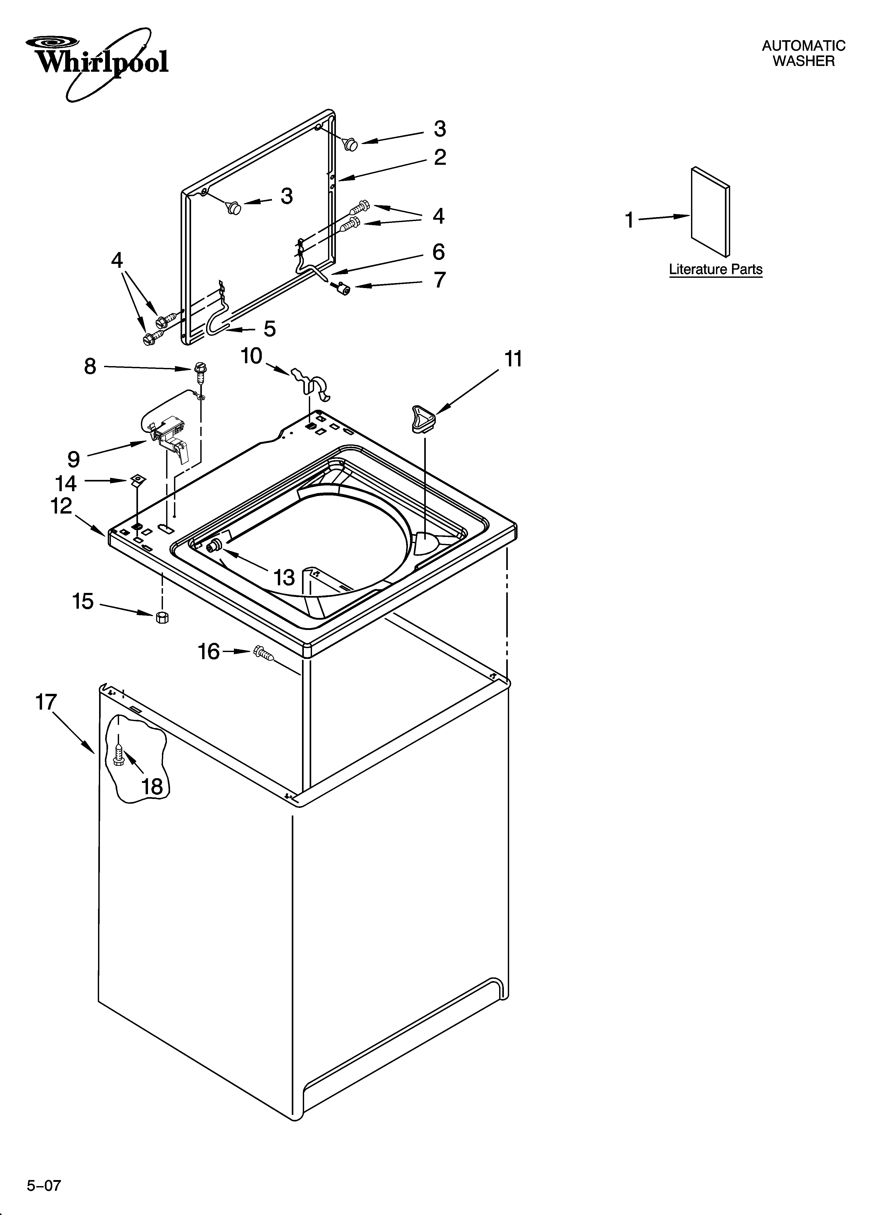 Top and cabinet parts