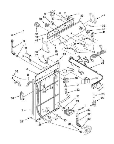 Controls and rear panel parts