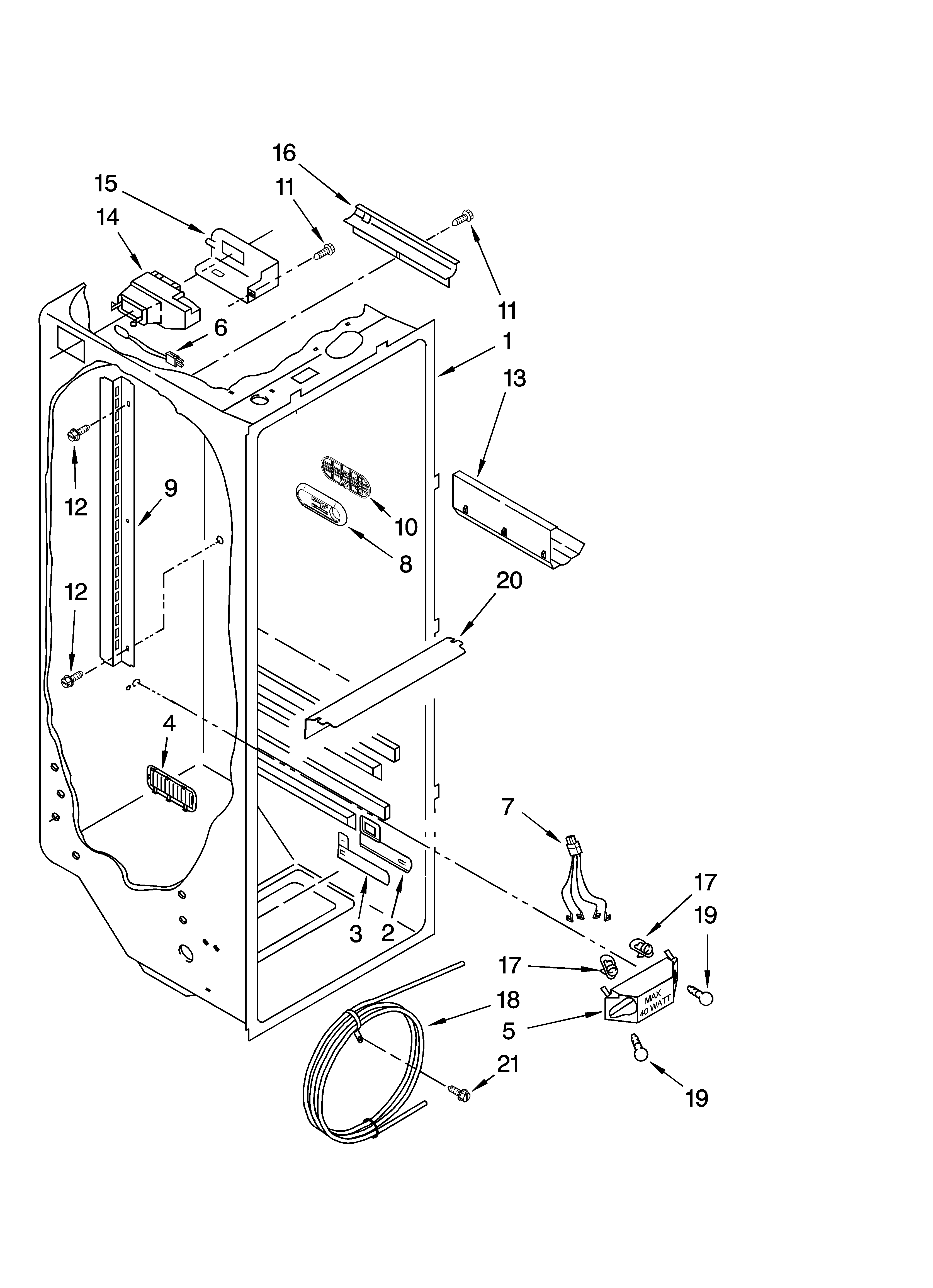 Refrigerator liner parts
