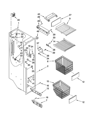 Freezer liner parts