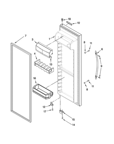 Refrigerator door parts