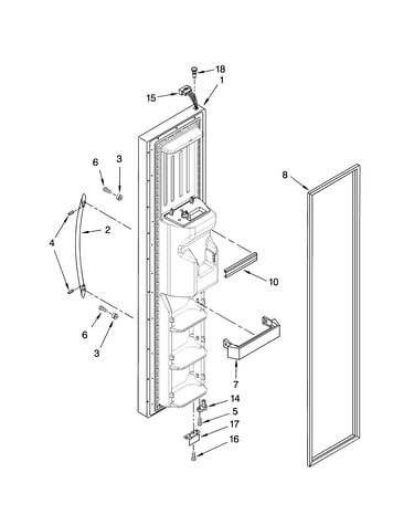 Freezer door parts