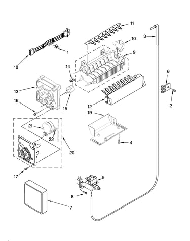 Icemaker parts, optional parts (not included)